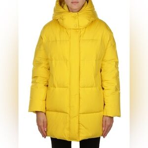 WOOLRICH Aurora Puffy Yellow Down Feather Parka Size Small $750